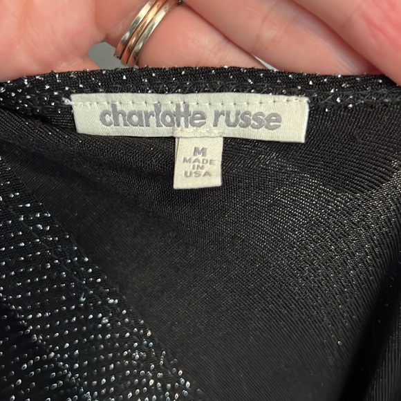 Black and silver sparkly romper - perfect for a night out! Side M - Picture 5 of 5